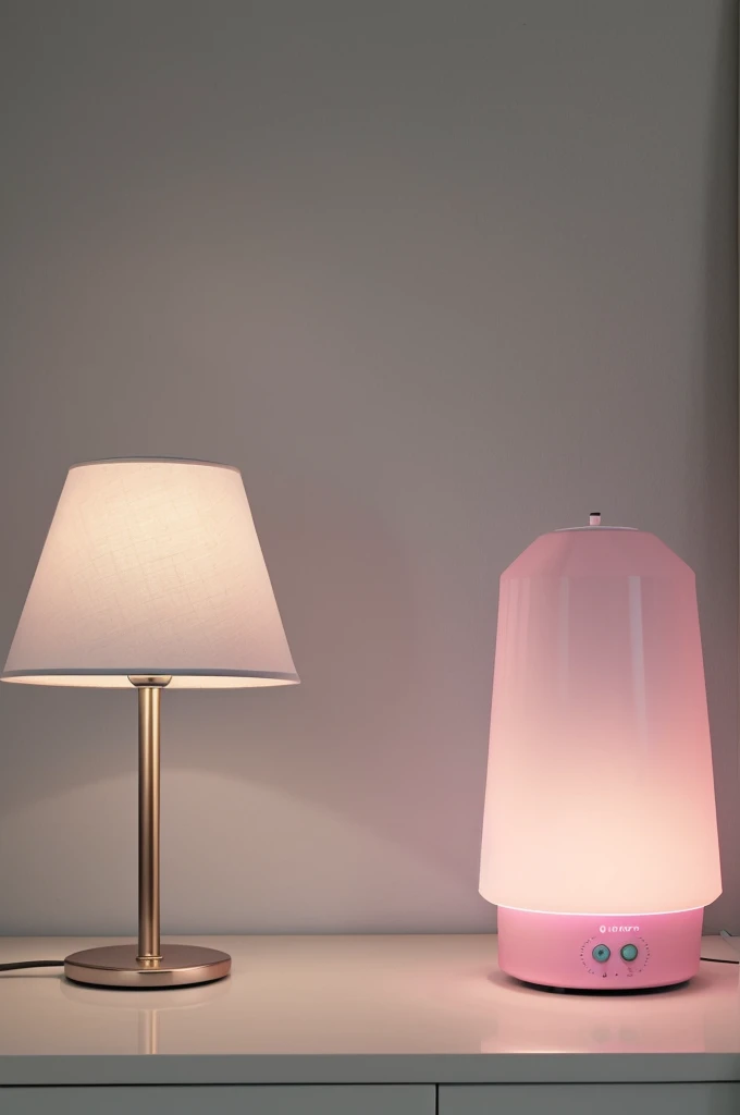 (Best Quality) create a lamp with a pink air purifier