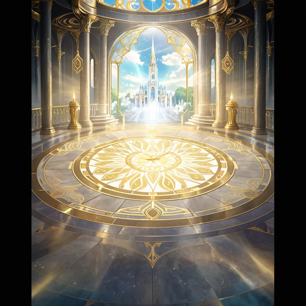There is a photo of the room,In the background is a clock tower, Palace Background, Kingdom of Light Background, interior background technology, Cathedral Background, Stunning mysterious background, background technology, odin's stone Arena Background, Concept Art Magic Highlights, The Golden Throne Room, background technology deco palace, Arena Background, anime background technology, Temple Background, tarot card background, background technologywork
