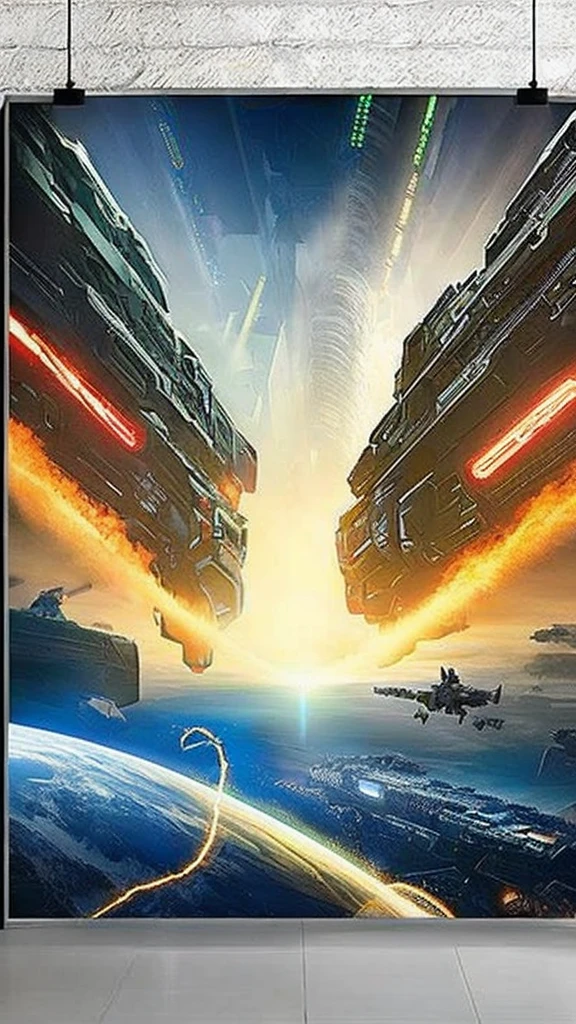 A technology poster,Several cables inside,Halo,Premium lighting,3d,masterpiece