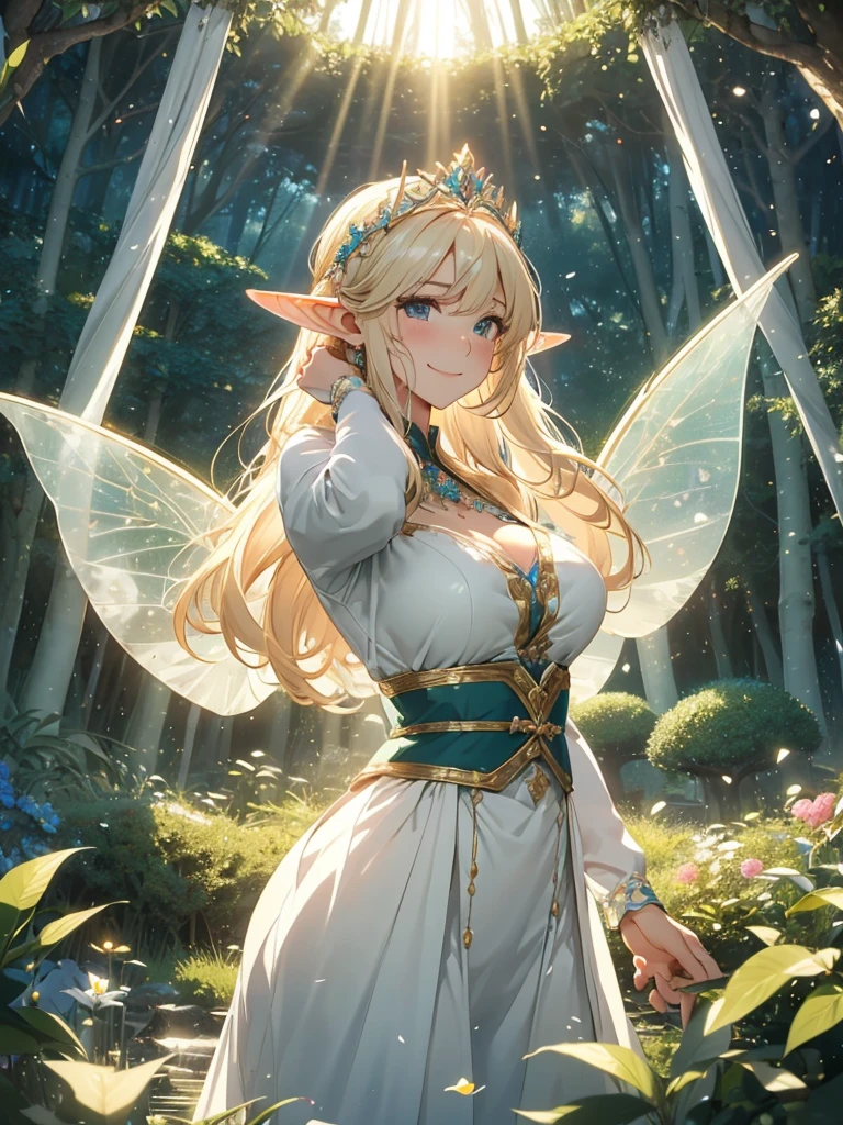 最high quality、1woman elf 、Beautiful foam、、CourtyardShining fairy wings、E.G: Worst quality ,Flower fractal art 、see-throughbodystocking,Beautiful side shot, radiance,High-definition depiction, Realistic, 8K, Unity, beautiful Shot, light smile, Beautifully and vividly drawn, , Beautiful, beautiful, clear skin、sexly,beautiful dress,Countless rays of light pouring down, Swirling Light, big background, Raise one arm above your head, Intense light is emitted from the magic circle in front of the girl. forest、Lots of leaves、Green leaves、flower、Particles of light、Bedroom at night、Magic Palace、Fairy tale、
Romanticism,Cowboy Shot: The most beautiful form of chaos, Mr..々Farbe, Intertwined flowers, Particle,magical gentle light,smile,sexly,image quality、masterpiece、Beautiful Face、Super beautiful elf woman((Big breasted 22 year old office lady、Bust 100,Beautiful long ironed hair 、bionde hair,height: 165cm。、sexly、Esbian、、high quality、、Visual art、Written boundary depth、、Elf Ears、、universe、Happy smile、Gentle light、Elf forest、elegant、ticker beautiful decorative、、magic、forest、beautiful tiara、Beautiful bed、Beautiful Landscape、A kind smile、wonderful、Fluttering petals、Dance happily、、Cultivate fantasy、、Mystery light Lots of flowers、、art、forest, palace, art,mystery,Ultra-high resolution,atmosphere