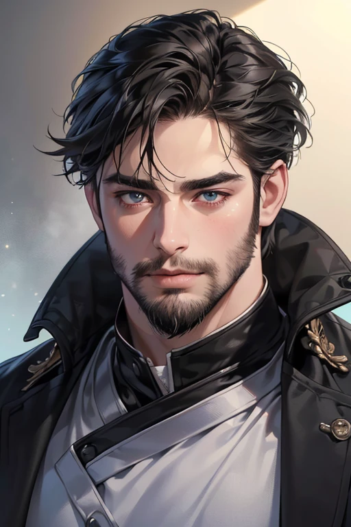 (best quality,4k,8k,highres,masterpiece:1.2),ultra-detailed,(realistic,photorealistic,photo-realistic:1.37),30 year old man,3 day beard,handsome anime,portraits,strong,masculine,dark hair,sharp jawline,mesmerizing eyes,perfectly styled hair,cool anime outfit,confident expression,vibrant colors,dynamic lighting