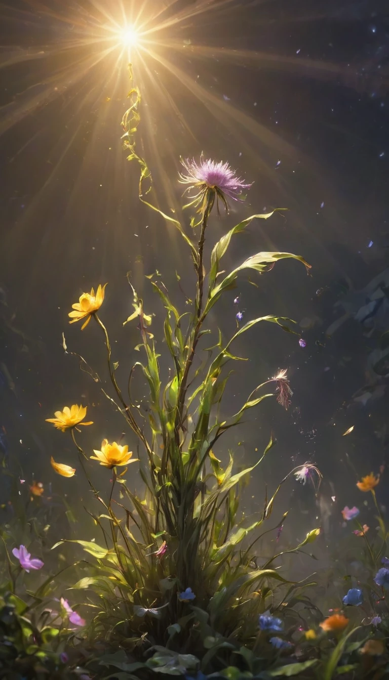 letitflrsh, let it flourish, Fiddlesticks, radiation, flowers, illumination, atmospheric, scale, order, healing, light, hope, soothing, calm,