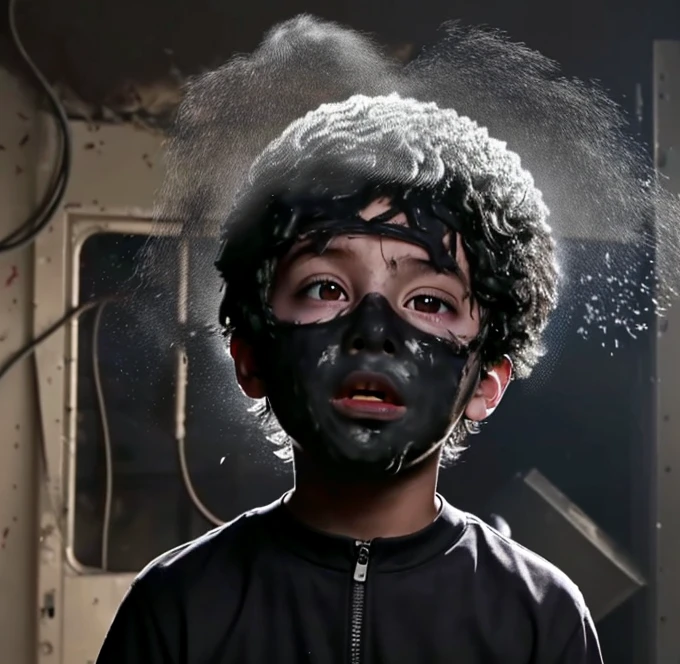  covered in soot and left in tatters after comedy explosion scene