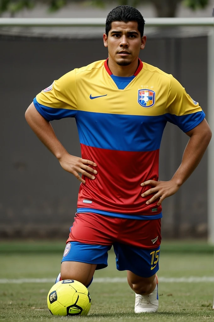 A character in the shape of an arepa who plays soccer in Venezuela