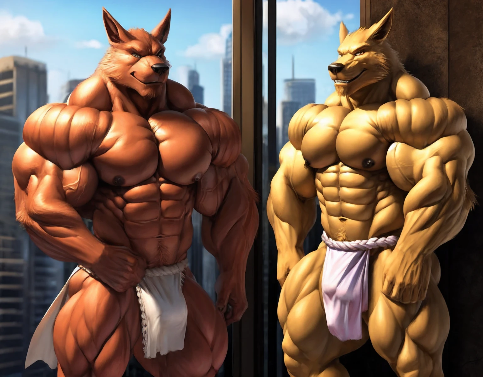 ai hairy antrum aigenerated muscle worth fundoshi anthropomorphic muscle muscle growth