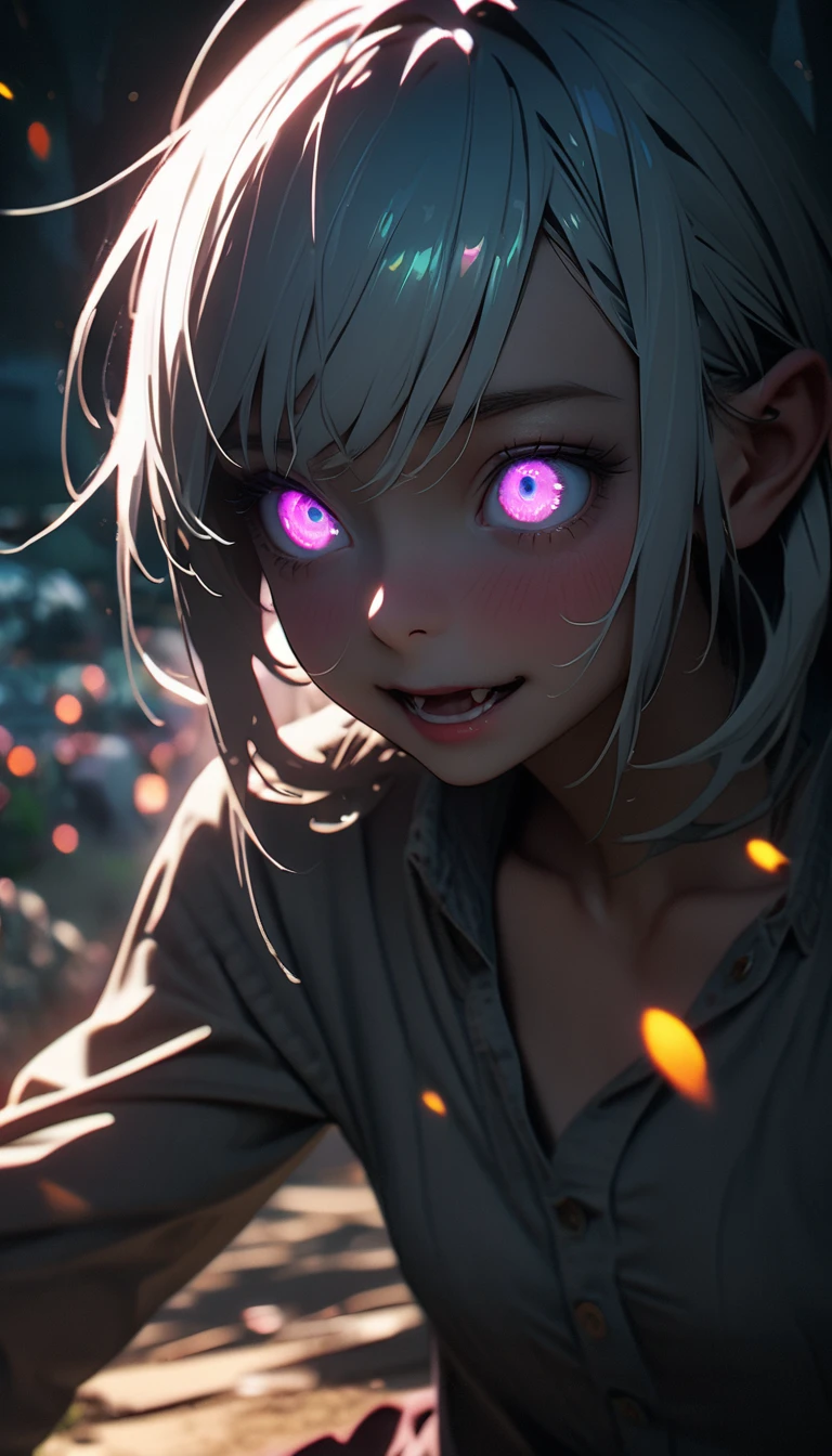 (8K, RAW photos, best quality, masterpiece: 1.4), (((Goblins)))，Ultra-high resolution, Extremely detailed, light, Upper body close-up, 阴森的Goblins, White eyes, (Eyes of fear, Eyes are bright:1.2), horrifying,dark, High-quality shadows, Natural Lighting, (White highlights:1.2), night, cloudy day, (at home:1.2), (Floating:1.2)