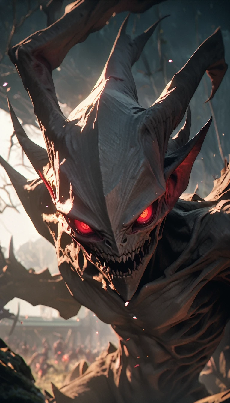 (8K, RAW photos, best quality, masterpiece: 1.4), (((Goblins))),Ultra-high resolution, Extremely detailed, light, Upper body close-up, 阴森的Goblins, White eyes, (Eyes of fear, Eyes are bright:1.2), horrifying,dark, High-quality shadows, Natural Lighting, (White highlights:1.2), night, cloudy day, (at home:1.2), (Floating:1.2)