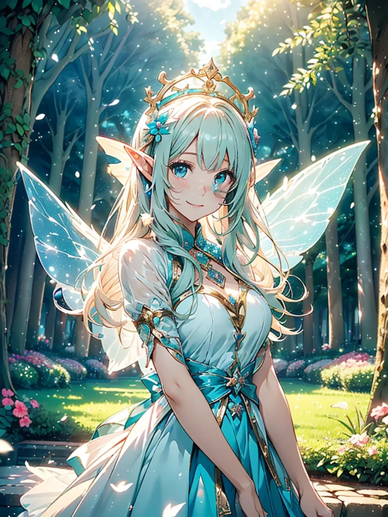 最high quality、1woman elf 、Beautiful foam、、CourtyardShining fairy wings、AND.g: Worst quality ,Flower fractal art　　、see-throughbodystocking,Beautiful side shot, radiance,High-definition depiction, Realistic, 8K, Unity, beautiful Shot, light smile, Beautifully and vividly drawn, , Beautiful, beautiful, clear skin、sexly,beautiful dress,Countless rays of light pouring down, Swirling Light, big background, Raise one arm above your head, Intense light is emitted from the magic circle in front of the girl.   forest、Lots of leaves、green leaves、flower、Particles of light、Bedroom at night、Magic Palace、Fairy tale、night、Starry Sky、Milky Way、shooting star、
Romanticism,Cowboy Shot: The most beautiful form of chaos, Mr..々colour, Intertwined flowers, Particle,magical gentle light,smile,sexly,image quality、masterpiece、Beautiful Face、Super beautiful elf woman((Big breasted 22 year old office lady、Bust 100,Beautiful long ironed hair 、bionde hair,height: 165cm。、sexly、ANDsbian、、high quality、、Visual art、Written boundary depth、、ANDlf ANDars、、universe、Happy smile、gentle light、ANDlf forest、elegant、ticker beautiful decorative、、magic、forest、beautiful tiara、Beautiful bed、Beautiful Landscape、A kind smile、wonderful、Fluttering petals、Dance happily、、Cultivate fantasy、、Mystery light　Lots of flowers、、art、forest, palace, art,mystery,Ultra-high resolution,atmosphere