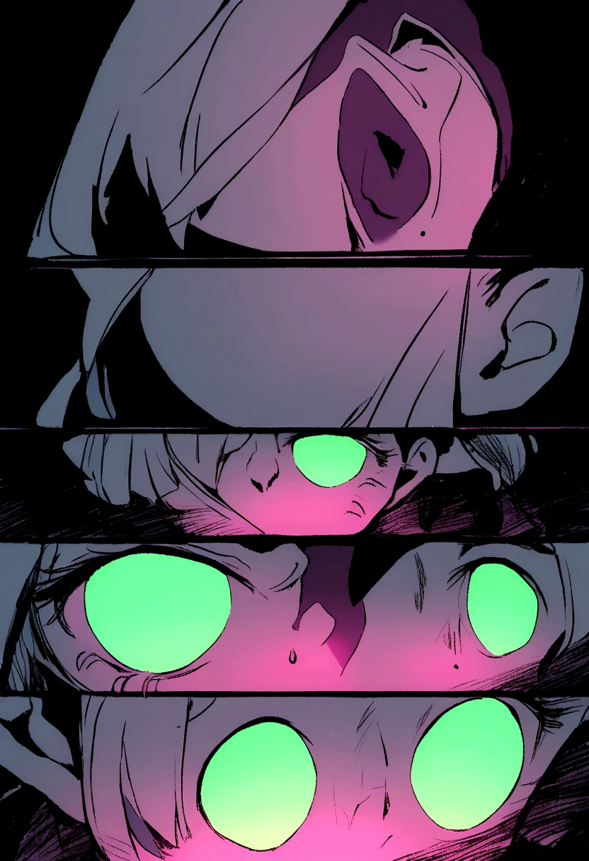 Ghost kiss ear Girl in comic horror