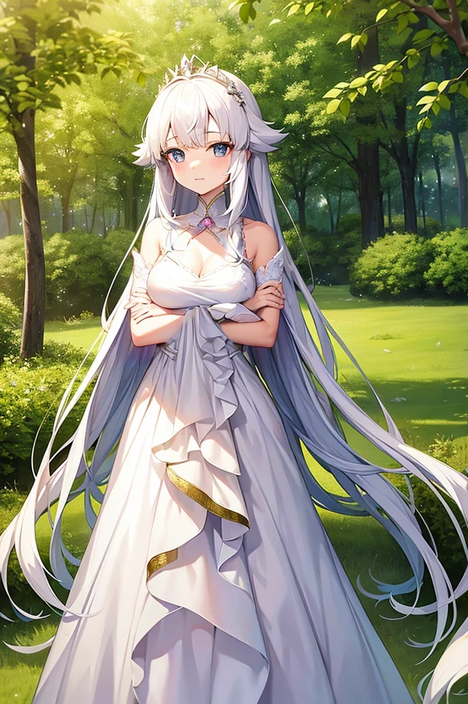 arms at her side