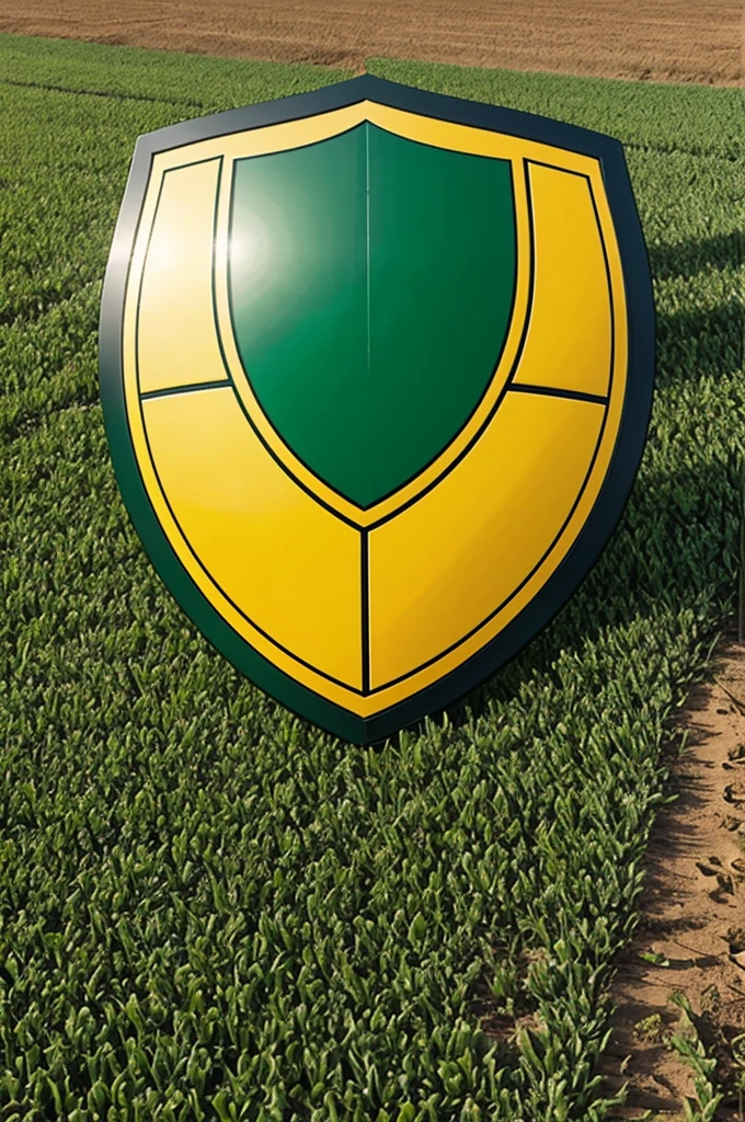 Generate a shield for a basketball team with the agronomy theme