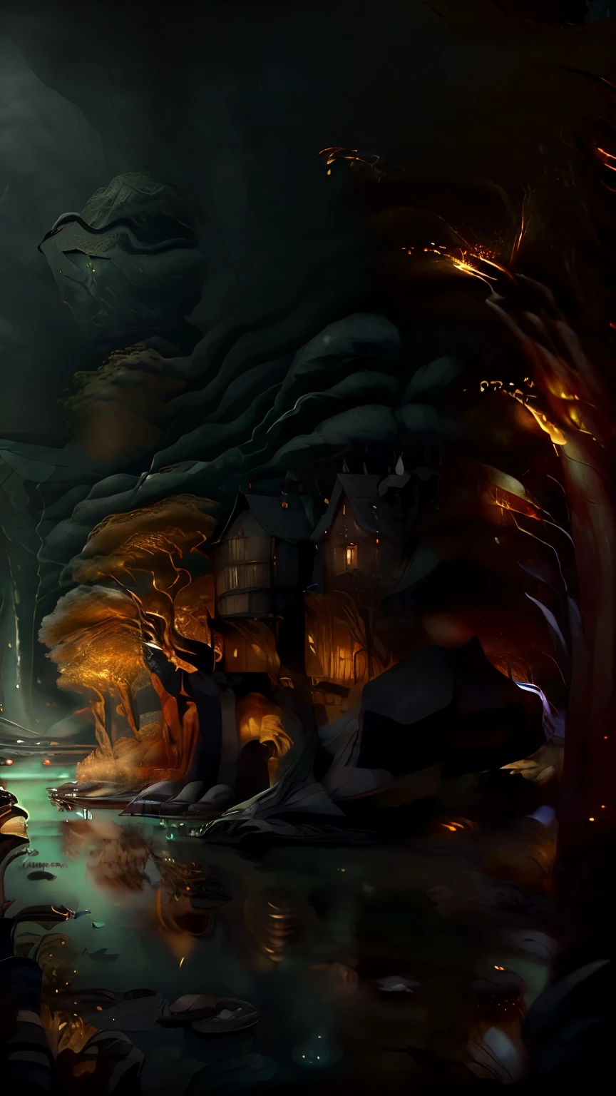 rpg city, landscape, street pov, empty streets, winding path, village on fire, trees set on fire, houses on fire, medieval village, wallpaper, 4 k manga wallpaper, 4k animado wallpaper, animated epic artwork, hd anime wallaper, anime wallaper, animated style 4k, ultra hd animado wallpaper, animado wallpaper 4k, animado wallpaper 4 k, epic animated style, mitz vah art style, detailed animated art