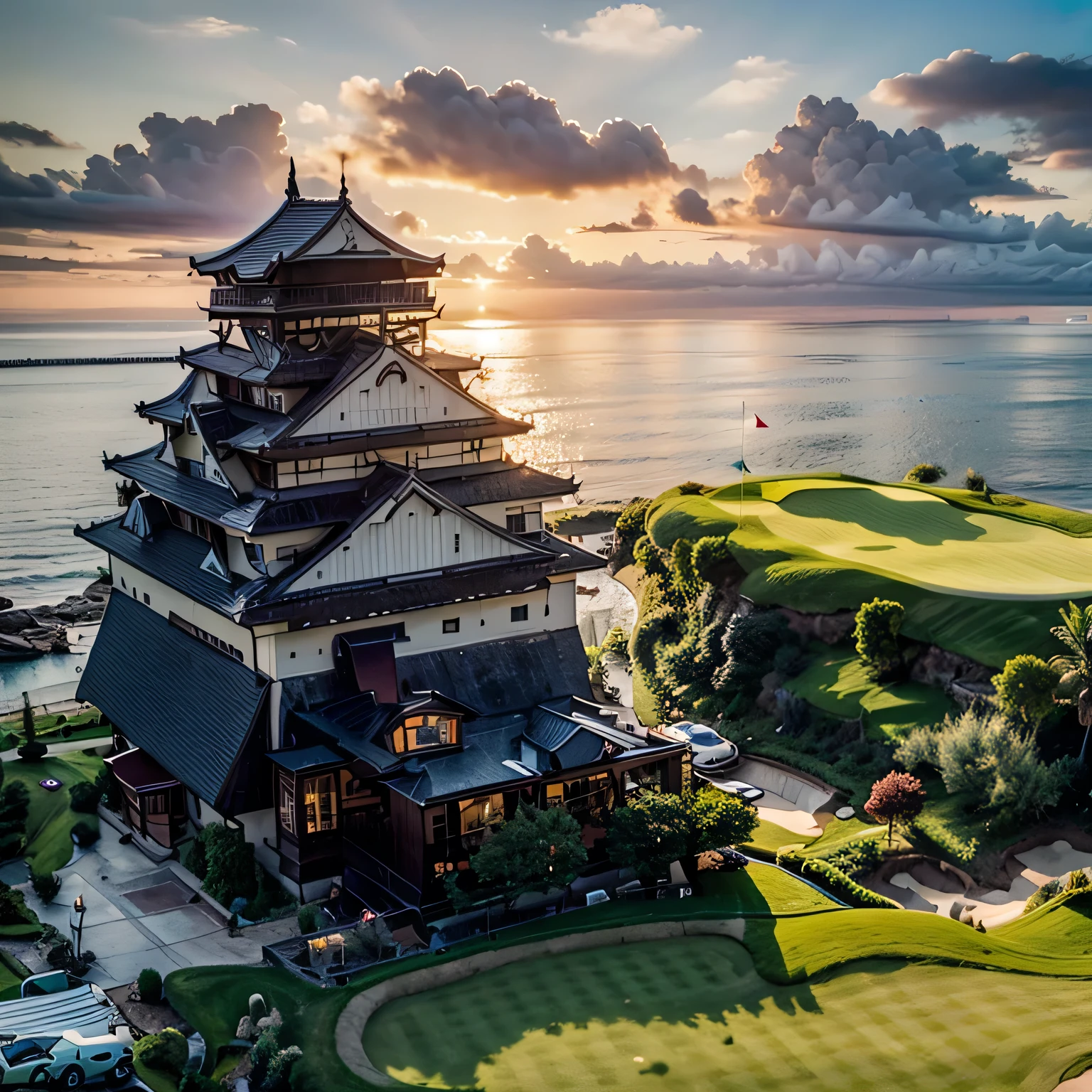 best quality, ultra-detailed, (golf course:1.4)