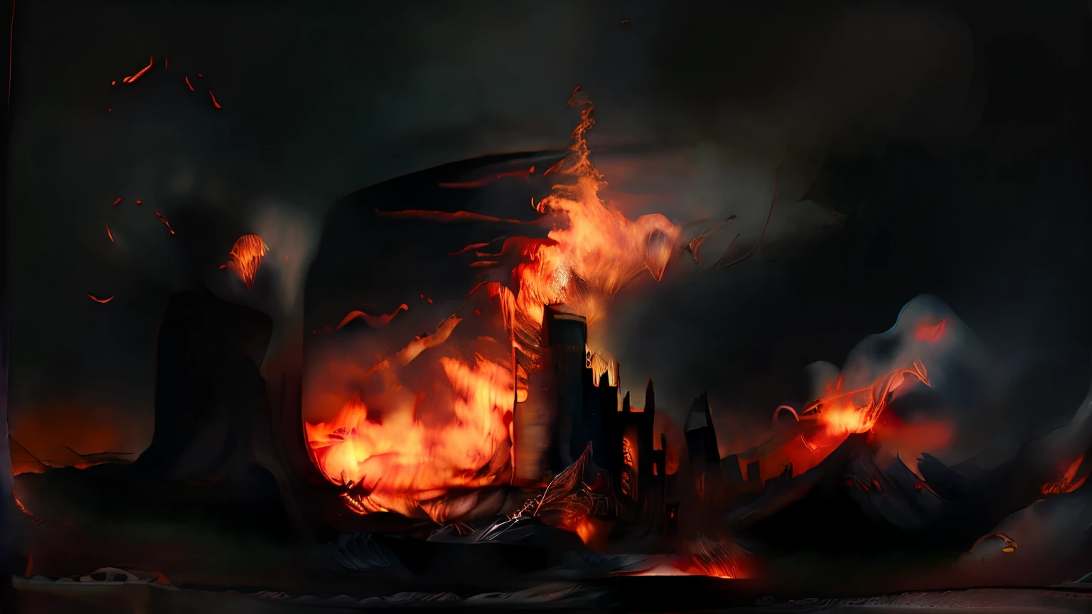 Landscape ravaged by the demonic cataclysm of Doom Eternal