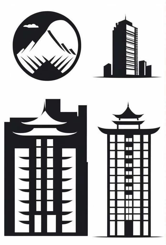 Logos of fashionable Japanese condominium construction companies
Pretty cool
chic and modern design
monotone

The background is white