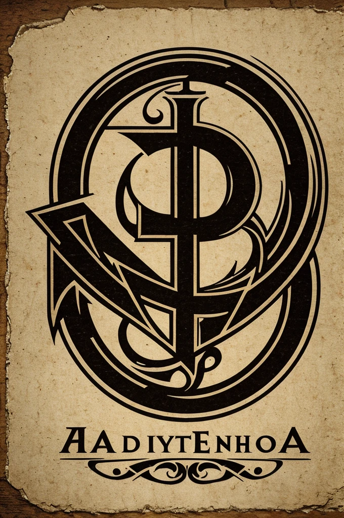 Logo with letter pys medieval style