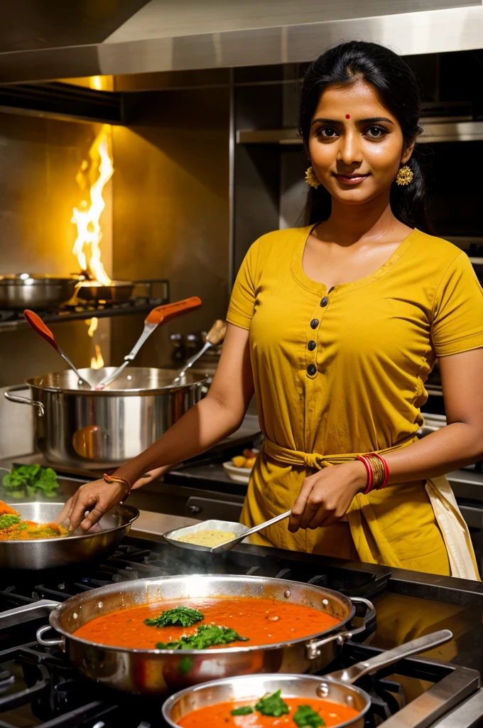 India food cooking for indian lady
