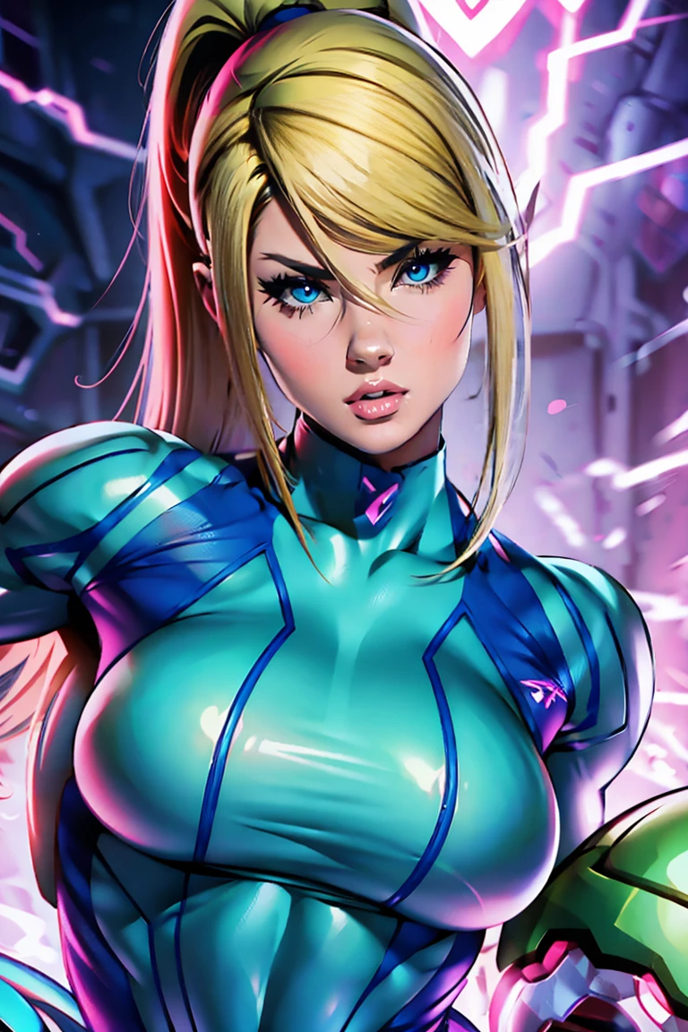 samus amran pumped muscle girl shocked, surprised, (transformation, post-transformation, tg, tf), 