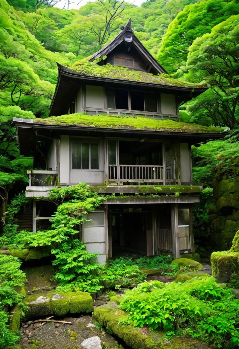 Ruins of the Japan，Abandoned inn，and，Creepy，siren，Hanuda Village