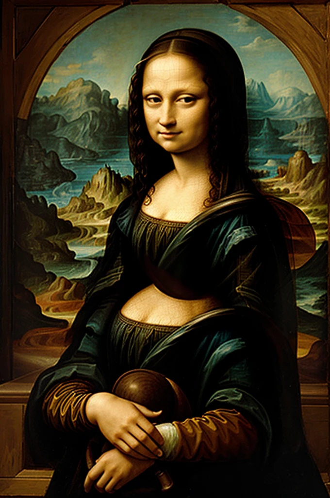 Lisa Simpson with Mona Lisa 