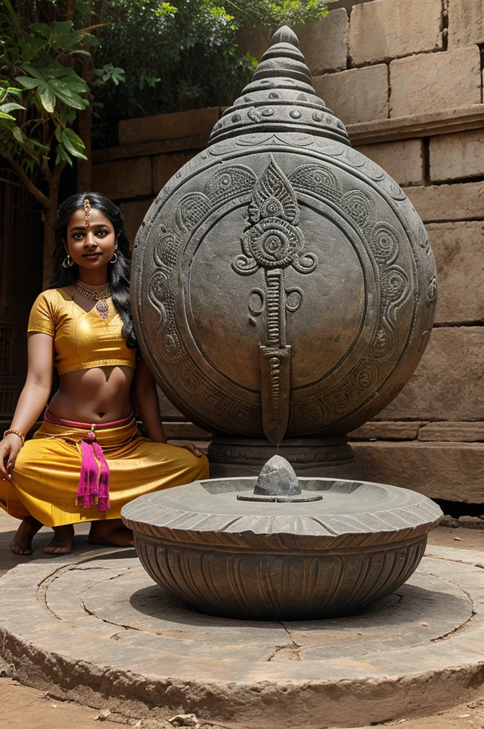 Shiv Linga with real photo of black raga and Nandi ji