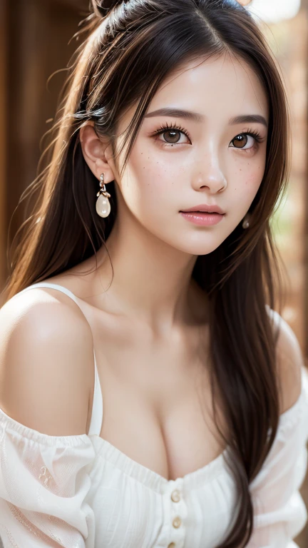 Best Quality, RAW Photos, Photorealistic, Face, Incredibly ridiculous beautiful girl, Cute, Long hair, depth of fields, High resolution, Ultra Detail, detail, Very detailed, extremely detailed eye and face, Sharp pupils, Realistic pupils, Sharp Focus, Cinematic lighting, Flat breasts, Small breasts, Small,( Small bust: 1.2), Small bust, (slim, Small, Flat, Small), slender, Delicate and sexy collarbone, (White silk camisole), White silk panties,