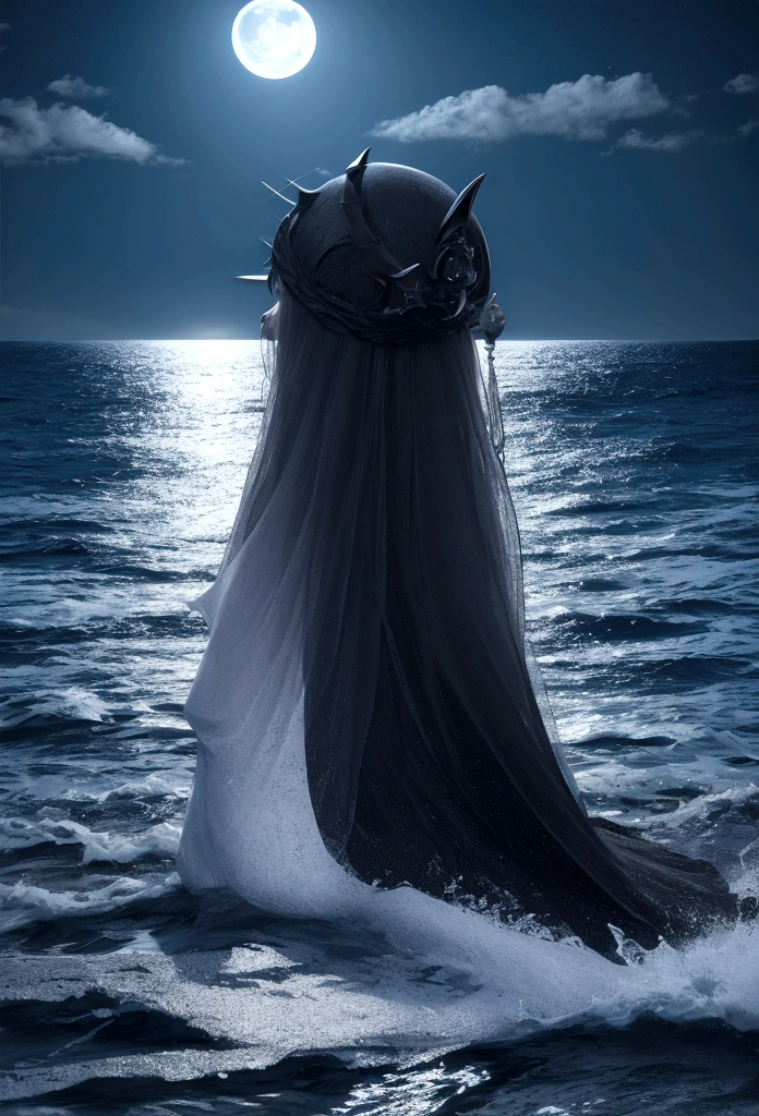 black sea realistic moonlight 