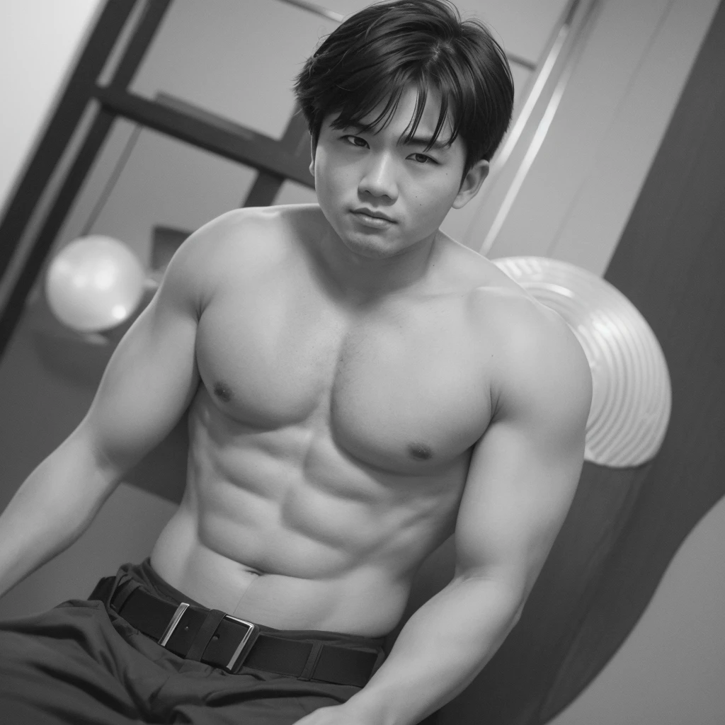 Medium-sized display, Medium shot, Written border depth, Upper Body, angle, masterpiece, angle, (RAW photos, best quality), best quality, Very detailed, CG, 8k wallpaper, Young male protagonist,Chinese youth,30 years old,male,Moderate obesity, Solitary, Look directly at the audience, front