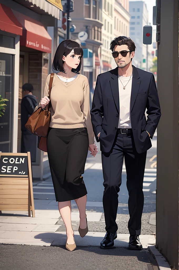 Man talking to a woman 