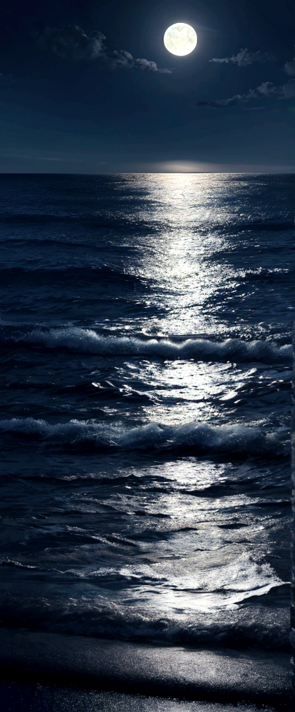 black sea, realistic, moonlight, atmosphere