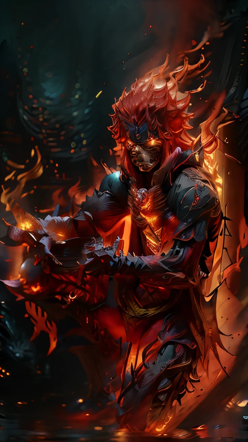 ((full body)), tensei shitara slime datta ken, guy crimson, red Hair, male  body, anime art style, anime style, reincarnated as a slime, bright fiery eyes, bright orange eyes, Bright ember eyes, burning eyes, red eyes of fire, wallpaper, 4 k manga wallpaper, animated badass 8k, 4k animado wallpaper, animated epic artwork, hd anime wallaper, anime wallaper, animated style 4k, ultra hd animado wallpaper, animado wallpaper 4k, animado wallpaper 4 k, epic animated style, mitz vah art style, detailed animated art, red lens flare