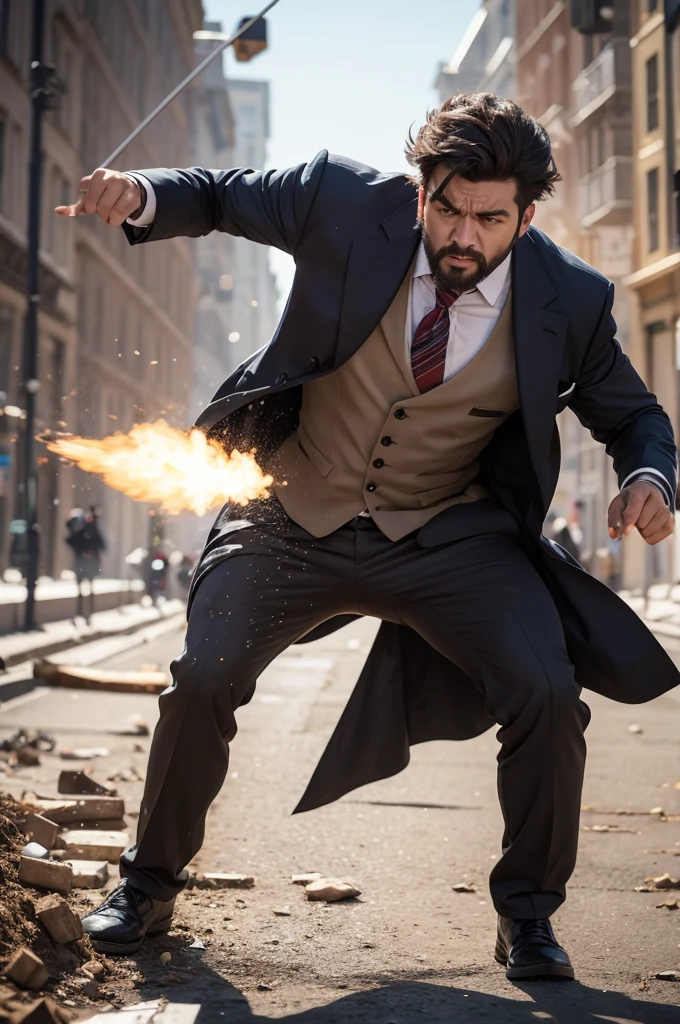 Man throwing shit