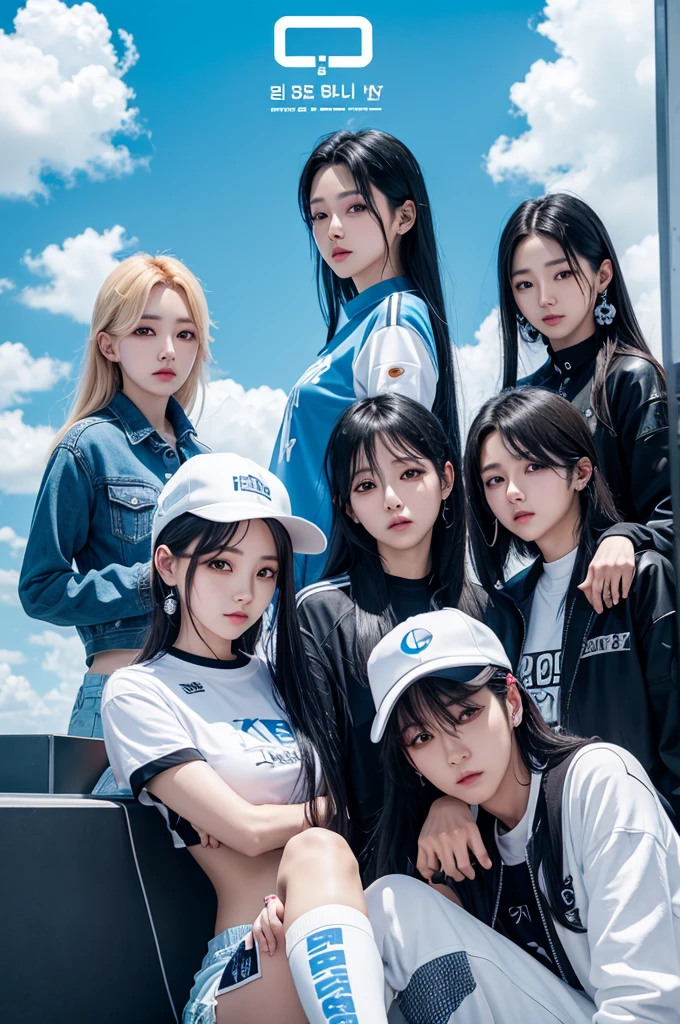 name, kpop logo, name of a group, name Blue sky