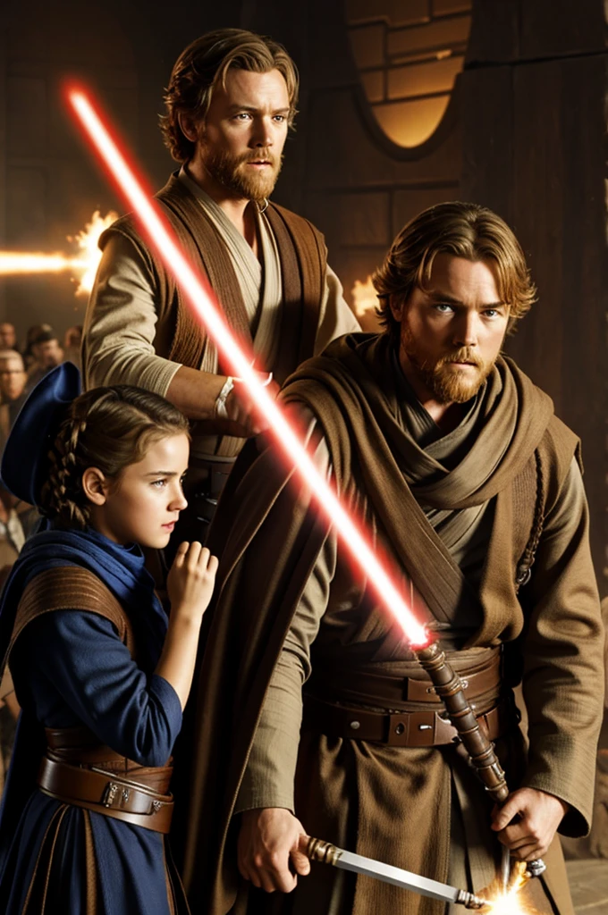 La batalla de obi wan y Anakin 