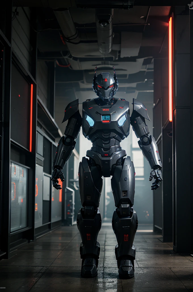 Create hd mecha robots, as detailed as possible with a cyber punk theme