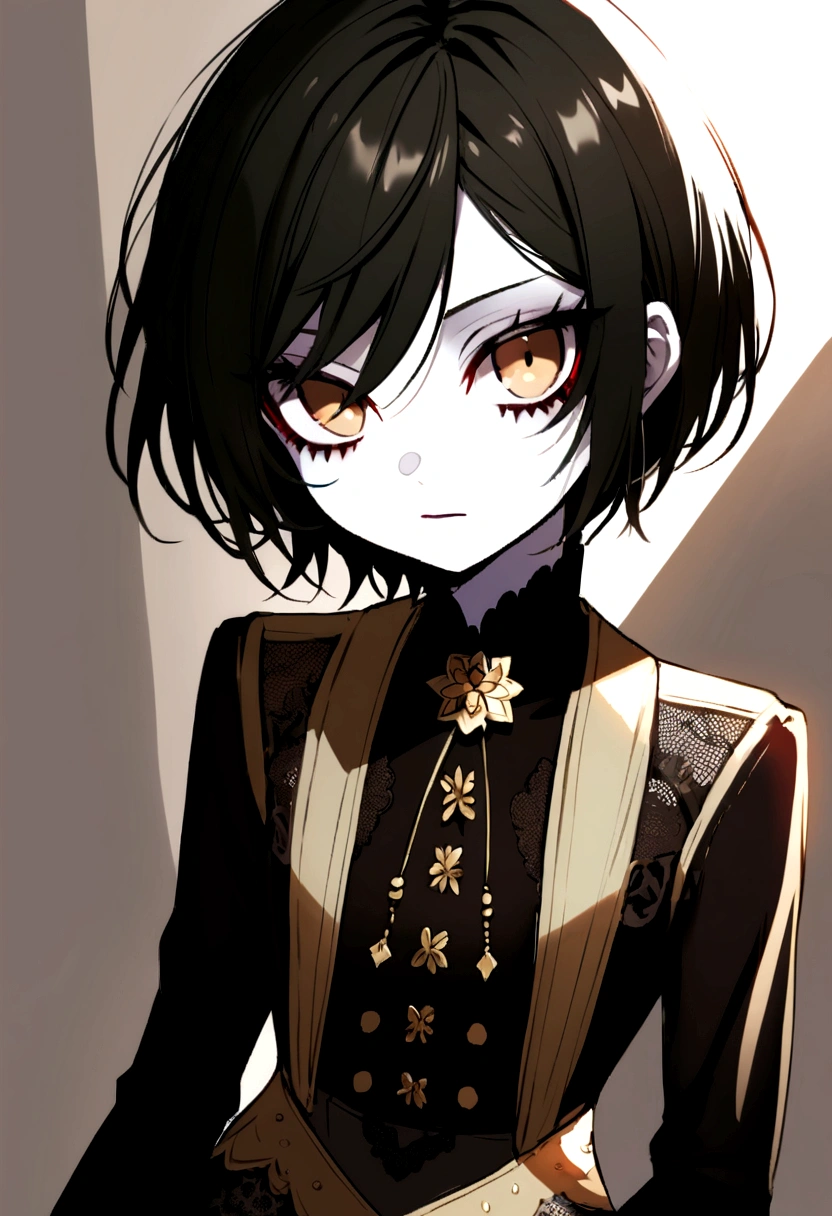 blythe doll male with black hair pale skin brown eyes
