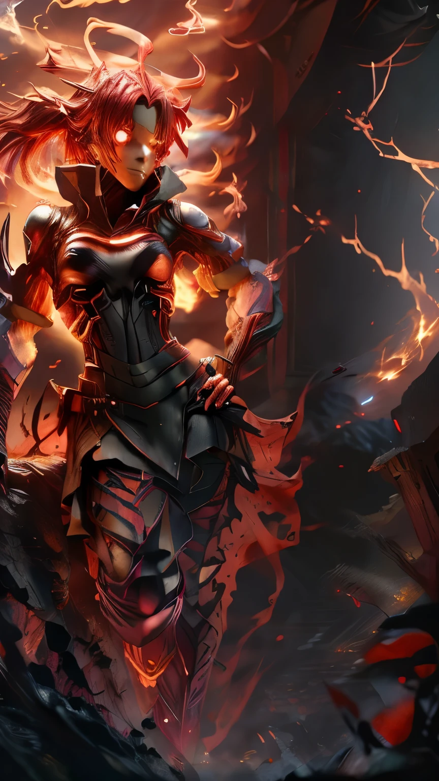 ((full body)), tensei shitara slime datta ken, guy crimson, red Hair, male body, anime art style, anime style, reincarnated as a slime, bright fiery eyes, bright orange eyes, Bright ember eyes, burning eyes, red eyes of fire, wallpaper, 4 k manga wallpaper, animated badass 8k, 4k animado wallpaper, animated epic artwork, hd anime wallaper, anime wallaper, animated style 4k, ultra hd animado wallpaper, animado wallpaper 4k, animado wallpaper 4 k, epic animated style, mitz vah art style, detailed animated art, red lens flare