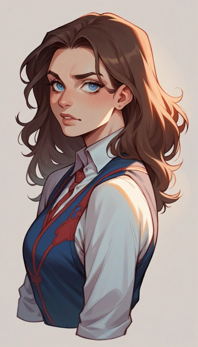 Werita woman with brown hair blue eyes nice body dressed as spiderman