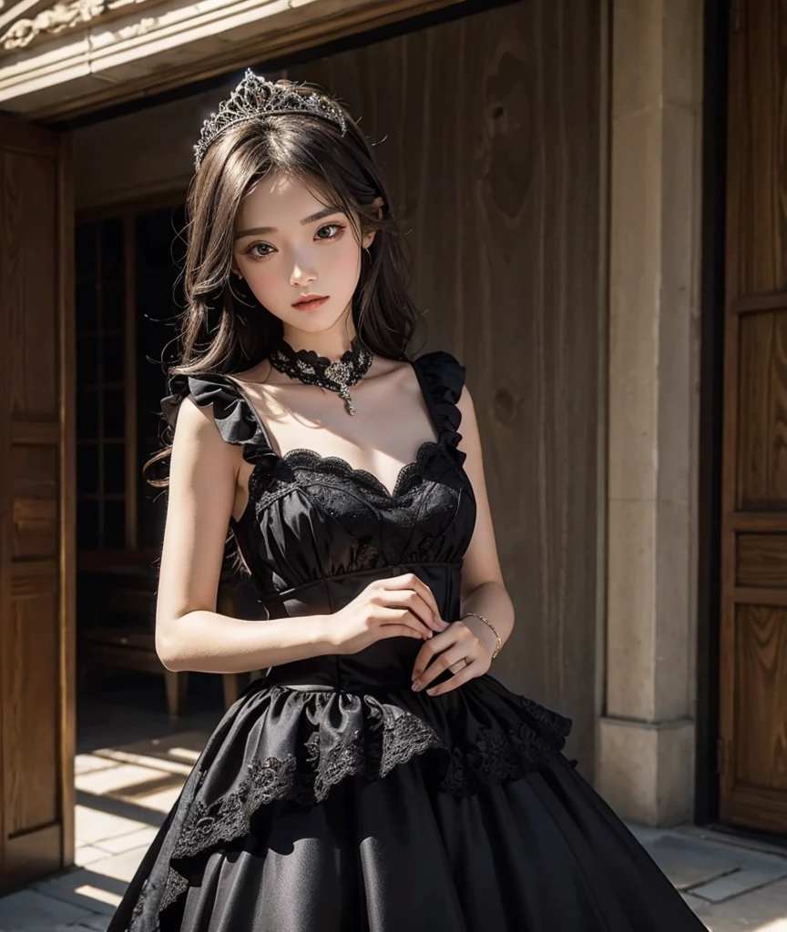Girl princess dress in black