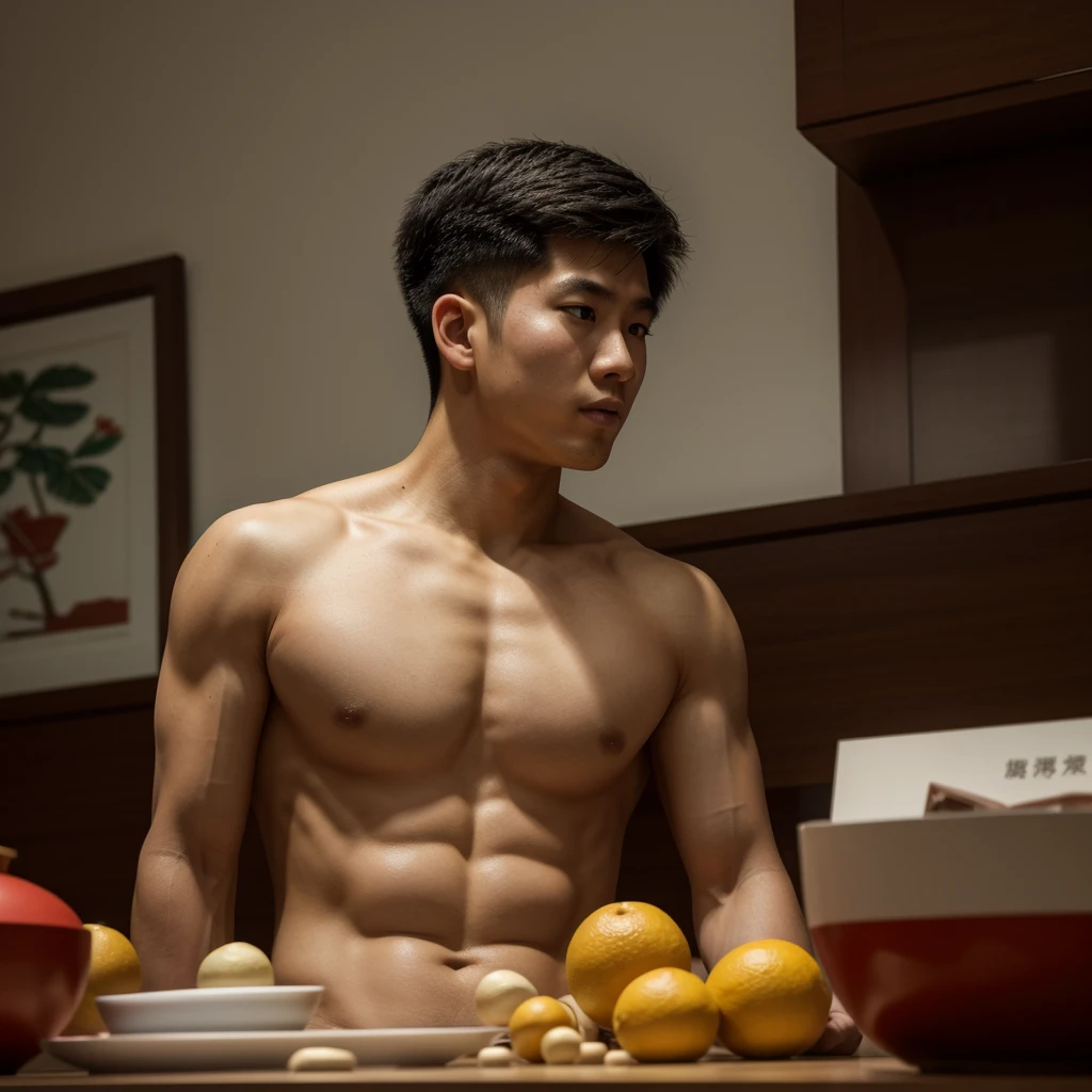 Medium-sized display, Medium shot, Written border depth, Upper Body, angle, masterpiece, angle, (RAW photos, best quality), best quality, Very detailed, CG, 8k wallpaper, Young male protagonist,Chinese youth,30 years old,male,Moderate obesity, Solitary, Look directly at the audience, front