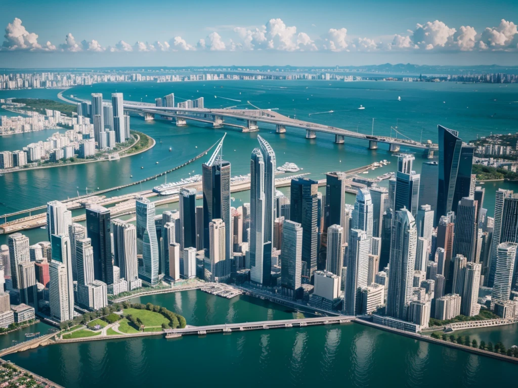 8K HD quality,City high-rise buildings scenery