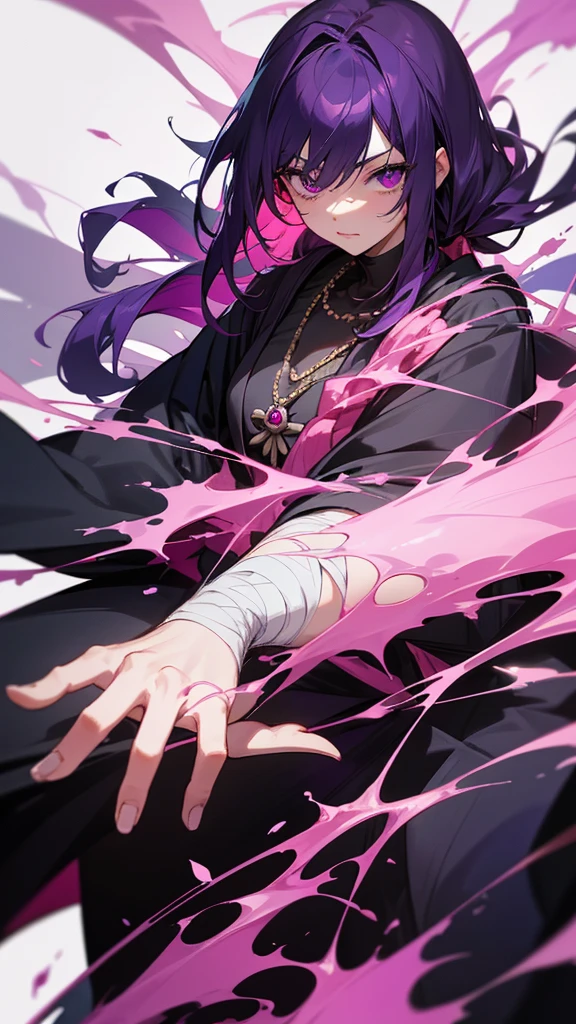 she had dark purple hair and a lock of dark pink dark purple eyes with a twin of dark pink hair and a lock of dark purple the same color of her eyes called izumi and zumi with a necklace of different colors izumi pink and purple zumi izumi has a scratch on his left eye and he has cuts on his hands izumi has bandages on his hands from the tokyo manji gang