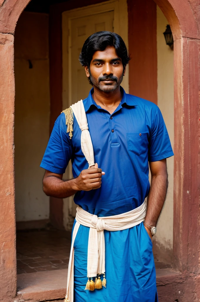 Indian man holding a pan