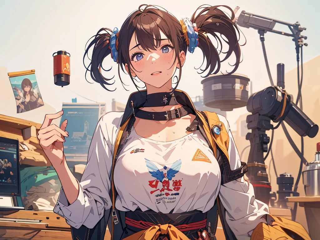 (Highly detailed CG Unity 8k wallpaper), (masterpiece), (Highest quality), (Super detailed), (Best illustrations), (Best Shadow), (Absurd), 
BREAK
girl, Sweat, vapor, Mid-chest, Embarrassing, shy, View your viewers, Komoshuai, short hair, Browsing Caution,