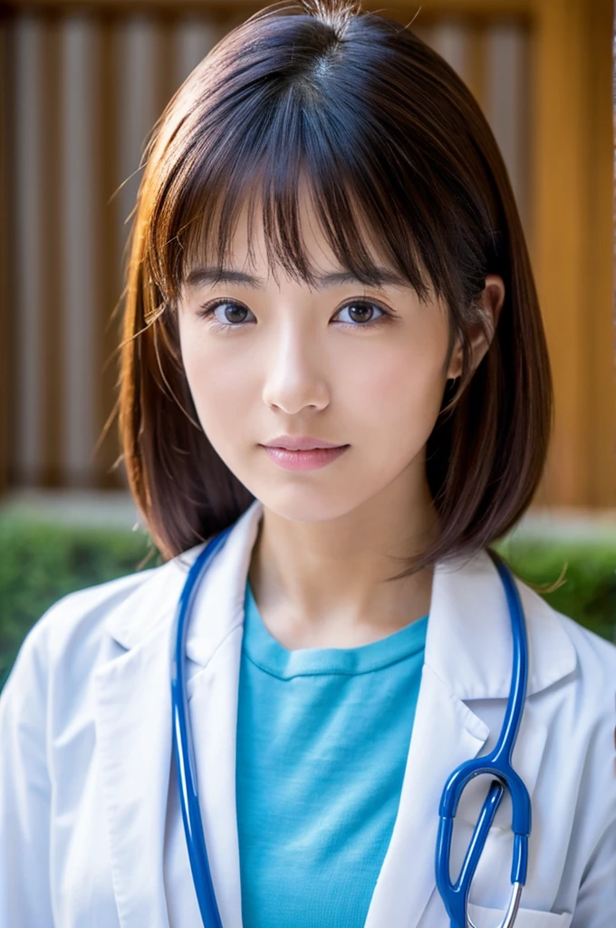 ((Highest quality)), ((masterpiece)), (detailed),Perfect Face,Japanese,Female doctor,White