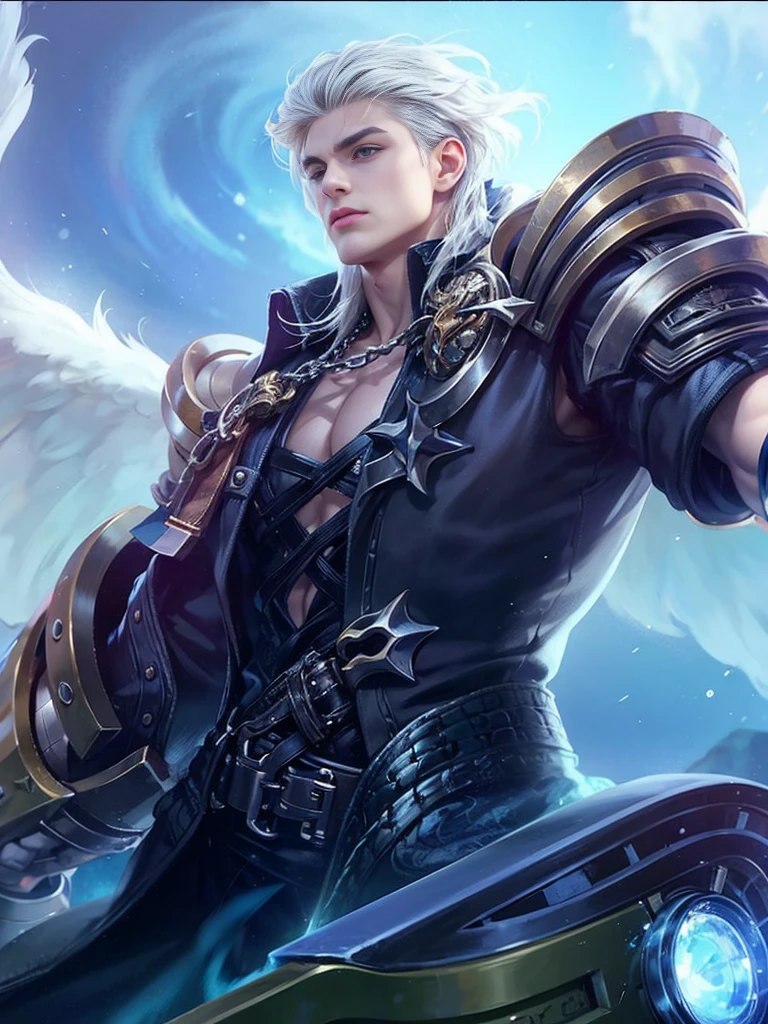 Best quality, masterpiece, detailed skin texture, detailed clothes texture, detailed face, super detail, 8k, intricate detail, 1 boy, The color doesn't change, Muscle guy, 1 guy