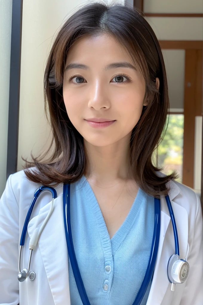 ((Highest quality)), ((masterpiece)), (detailed),Perfect Face,Japanese,Female doctor,White