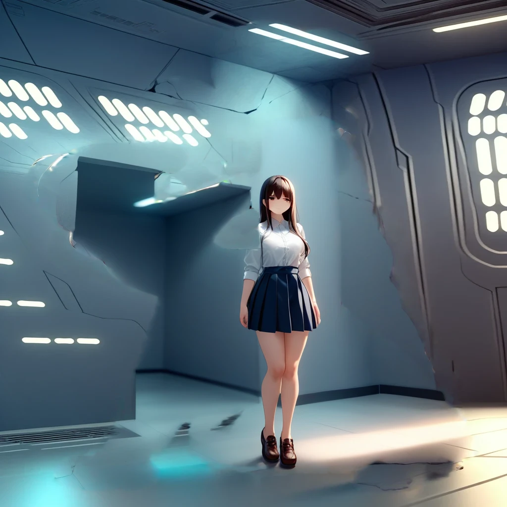 (empty hallway, no people:2), spaceship interior