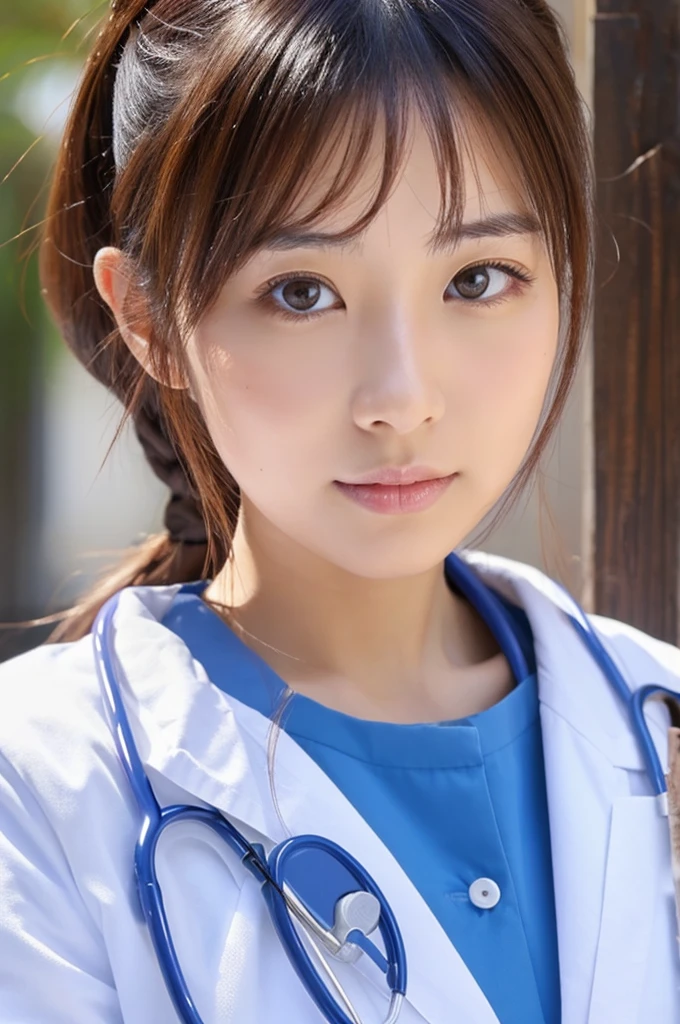 ((Highest quality)), ((masterpiece)), (detailed),Perfect Face,Japanese,Female doctor,White