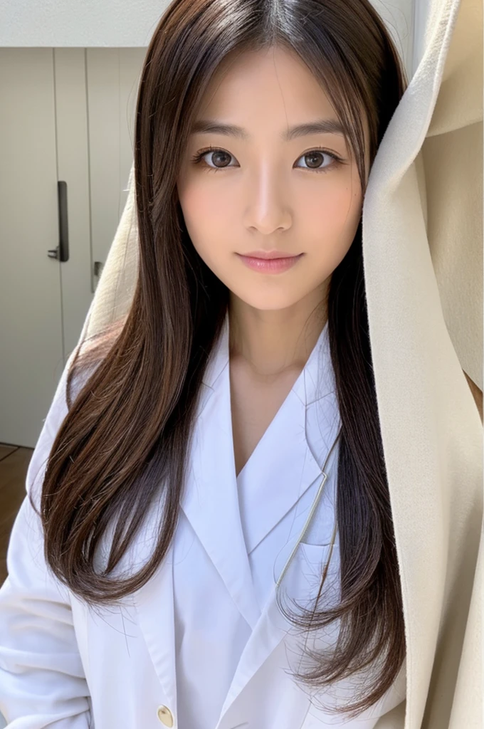 ((Highest quality)), ((masterpiece)), (detailed),Perfect Face,Japanese,Female doctor,White